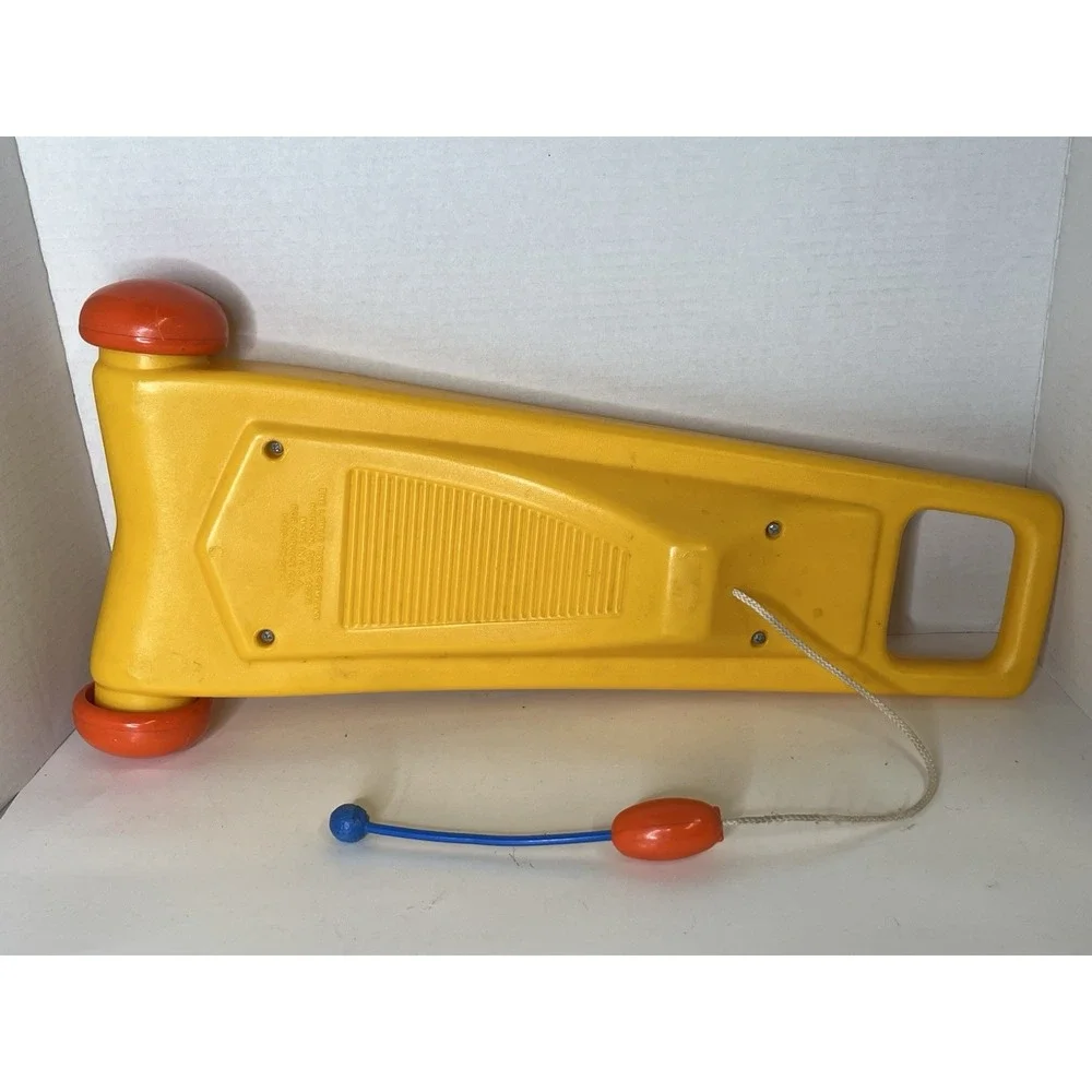 Vintage LITTLE TIKES  Rolling Xylophone  ~ Yellow w/Orange Wheels USA ~ EUC